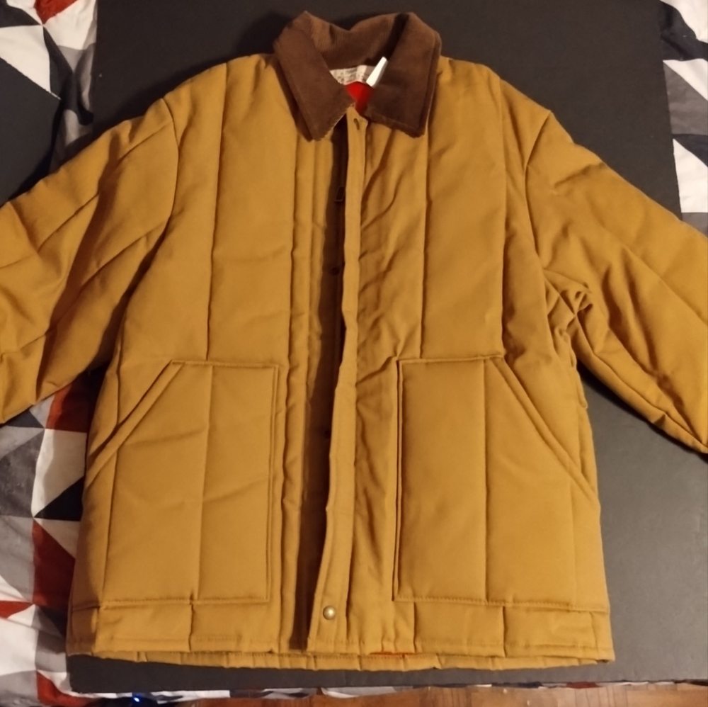 Walls Vintage Brown Canvas Blizzard-Proof Insulated Coat Jacket Regular Large